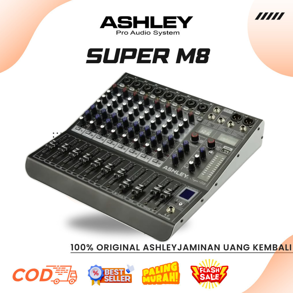 MIXER ASHLEY SUPER M8 DIGITAL MULTI EFEK Original