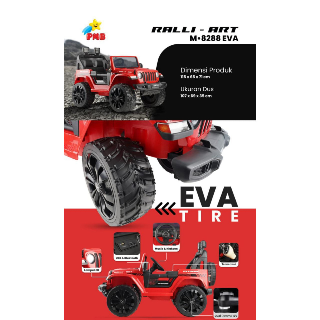 Termurah M8288 MOBIL AKI  RALLY ART M 8288 EVA PMB
