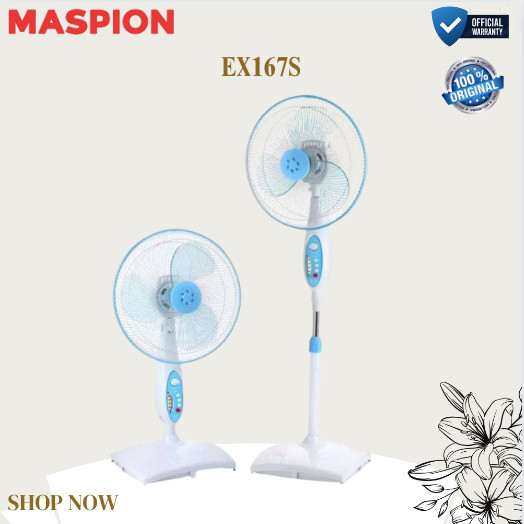 MASPION KIPAS ANGIN EX 167 S STAND FAN KIPAS BERDIRI/EX167S/EX-167S/EX-167 S/EX 167S/ORIGINAL