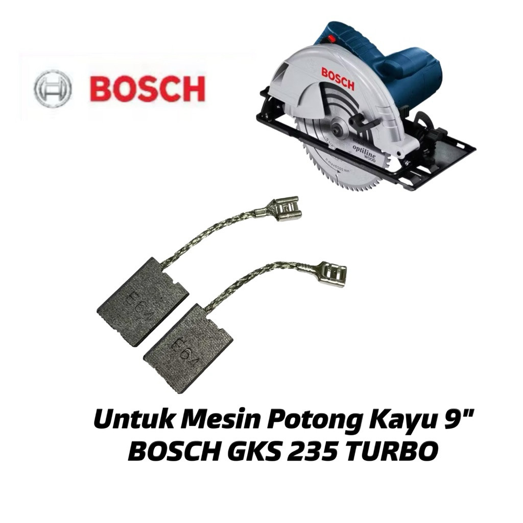 Carbon brush circle saw BOSCH GKS 235 TURBO cb bostel kull areng mesin potong kayu 9 inch circular s
