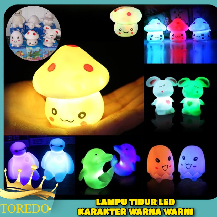 Lampu Tidur Led Karakter Warna Warni / Lampu Led Warna / Lampu Hias