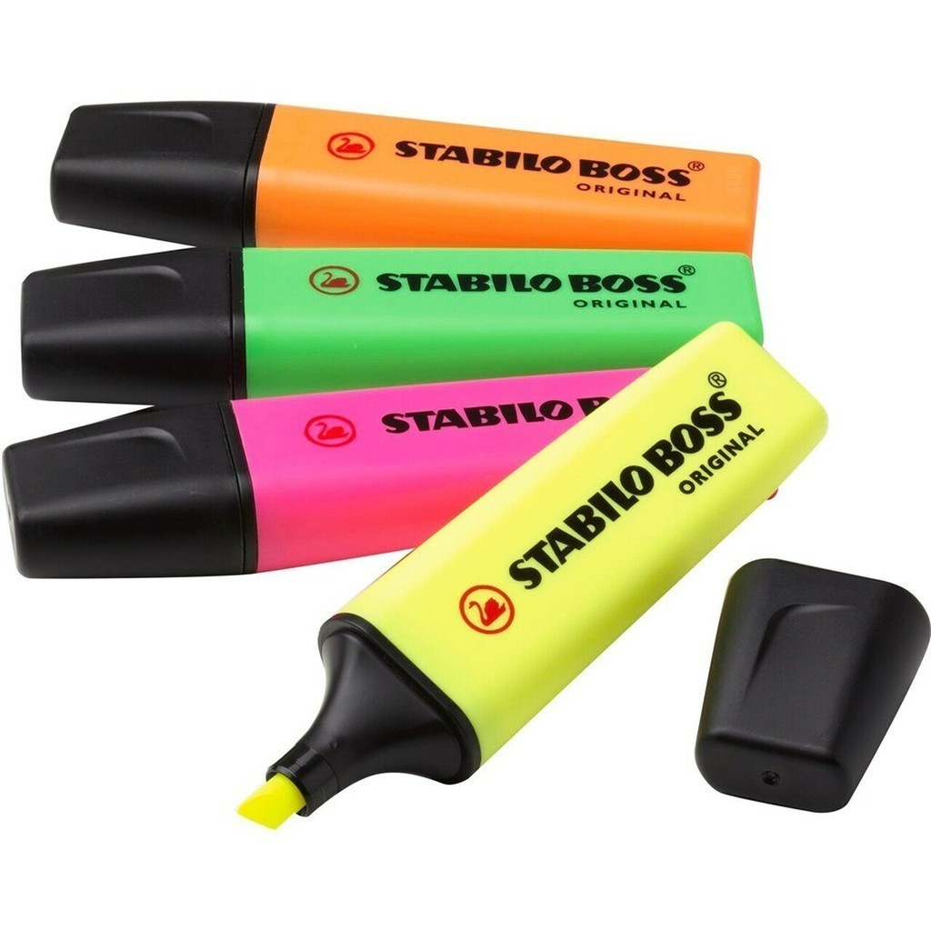 TSU - STABILO BOSS HIGHLIGHTER PEWARNA PENANDA CATATAN BUKU WARNA WARNI TEXTMARKER