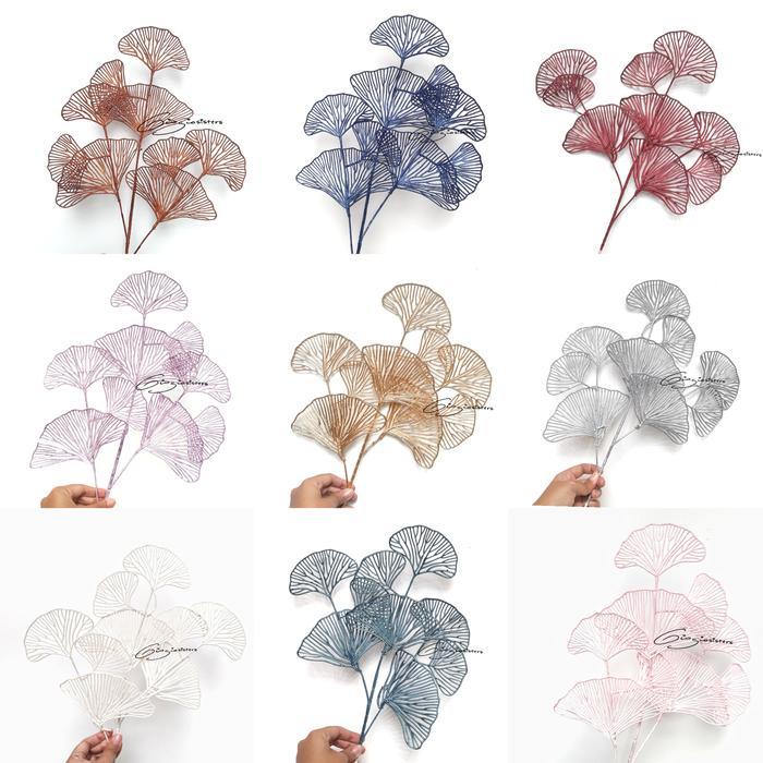 Artificial Ginkgo Leaves | Artificial Ginkgo Leaf | Ginko Leaf Gingko - GOLD