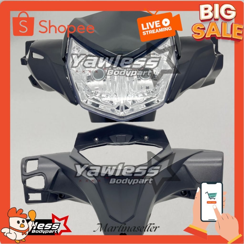 Murah Batok lampu supra x 125 Fi 2015-2018 warna Hitam / batok supra x 125 fi