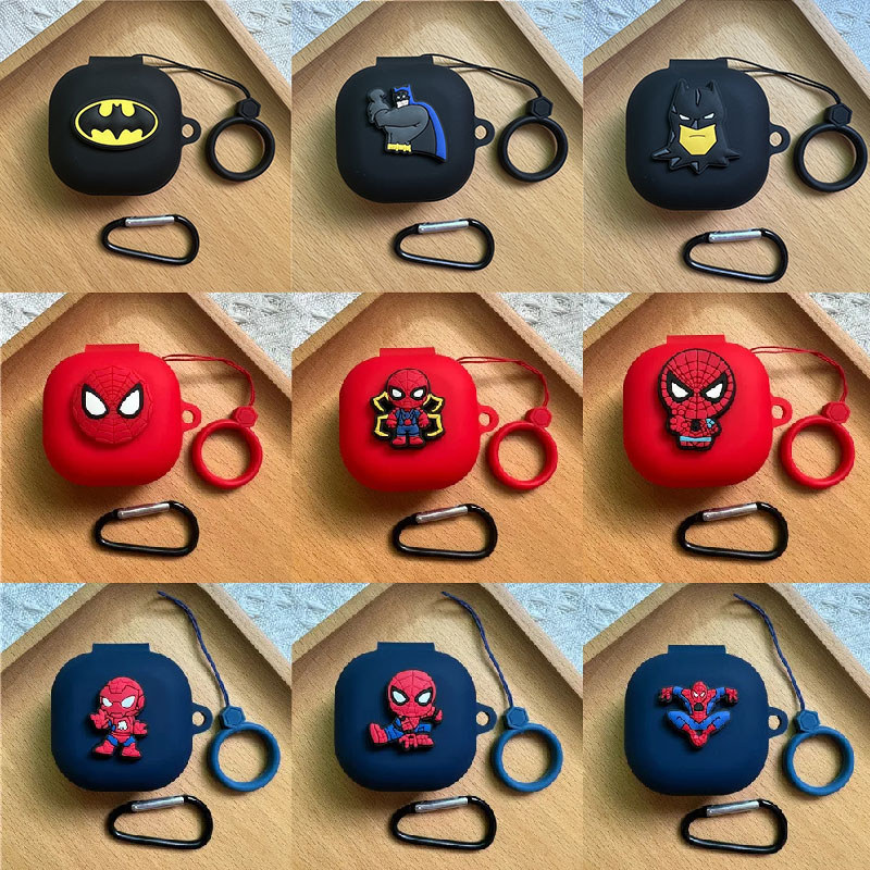 Cartoon Earphone Case for JBL Live Pro / Live Pro 2 Silicone Soft Shell Protective Sleeve with Finge