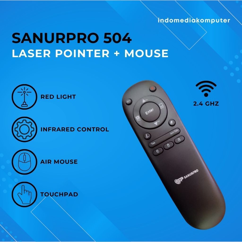 Laser Pointer+Mouse Sanurpro 504 Battery AAA Mouse+Laser Pointer 504 AAA Laser Pointer+Mouse