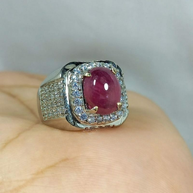 CINCIN BATU MERAH RUBY PIGEON BLADE ASLI NATURAL 100%