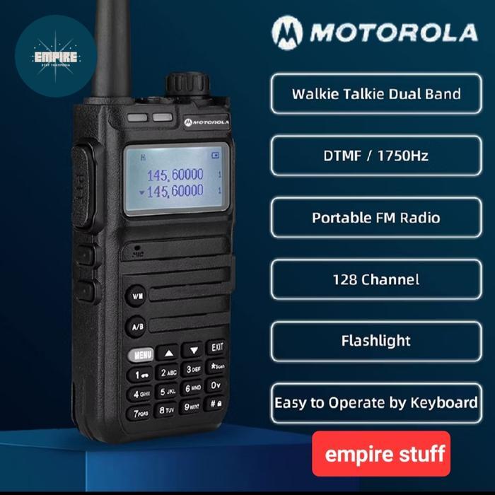 HT Motorola X9 Walkie Talkie Jarak Jauh 10km UHF/VHF kekuatan tinggi 1