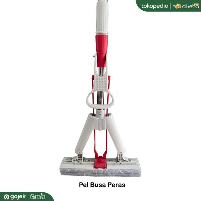 Alat Pel Busa Peras Lipat Sponge Mop Pembersih Lantai - satu set
