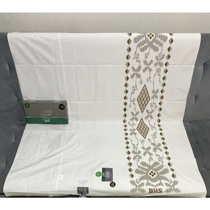 Sarung BHS COSMO PUTIH POLOS | BHS COSMO HITAM POLOS GOLD SILVER