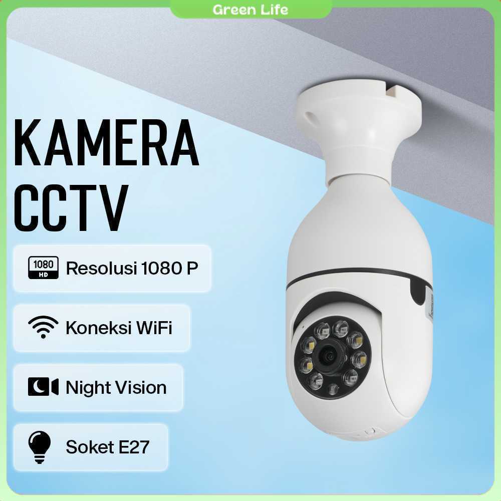 Kamera CCTV Indoor Bohlam WiFi IP Camera IR Detection E27 1080P 2MP - YS-2303