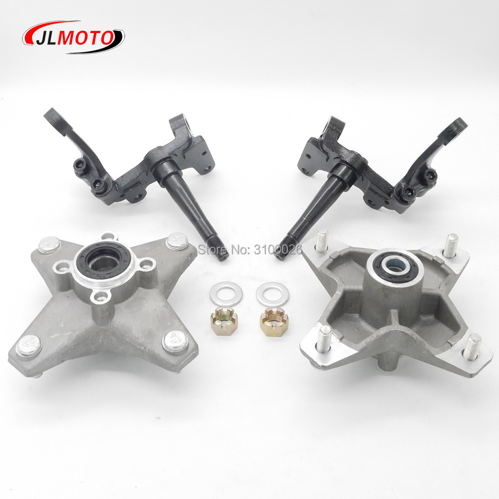 OEM Full Set Left/Right Knuckle Spindle With Wheel Hub Fit For MAHA Banshee Warrior RAPTOR ATV YFZ Y
