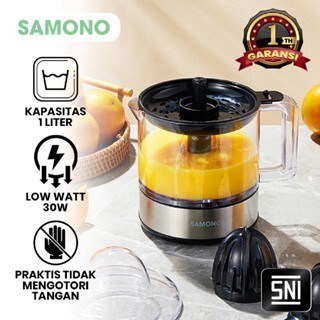 SAMONO Juicer Jeruk Elektrik SW-JCS300 1L 30W Citrus Juicer Automatic 2 Cone Putaran 2 Arah Pemeras 