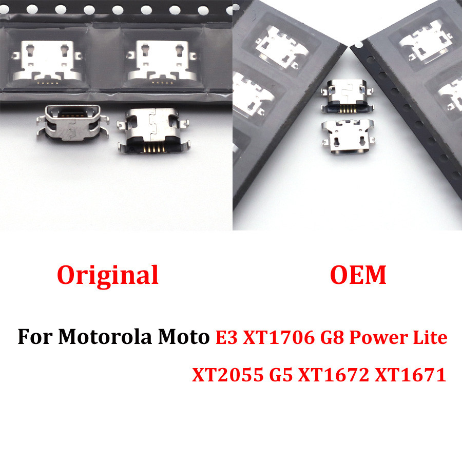 10-100PCS For Motorola Moto E3 XT1706 G8 Power Lite XT2055 G5 XT1672 XT1671 Usb Charger Charging Doc