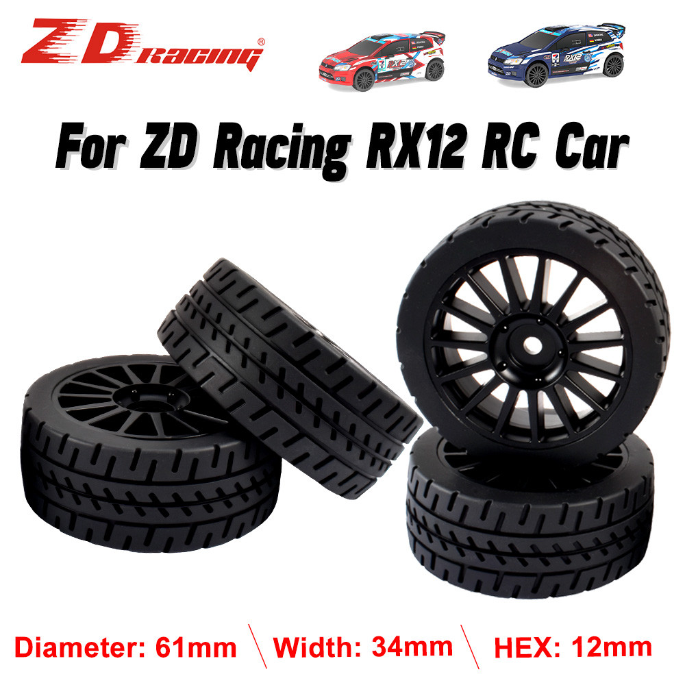 ZD Racing 2PCS RC Car Tires Rubber Tires Hex 12mm For Remote Control Racing Drift Car  and 1/12 ZD R