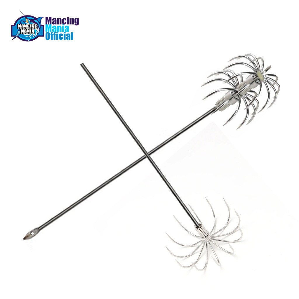 MMT7 Pancing Cumi Umbrella Tusuk Sunduk Kawat Kail Egi Untuk Umpan Hidup Stainless Anti Karat