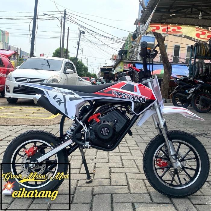 MOTOR MINI TRAIL 50CC VK PULLSTARTER MESIN 4TAK - Merah