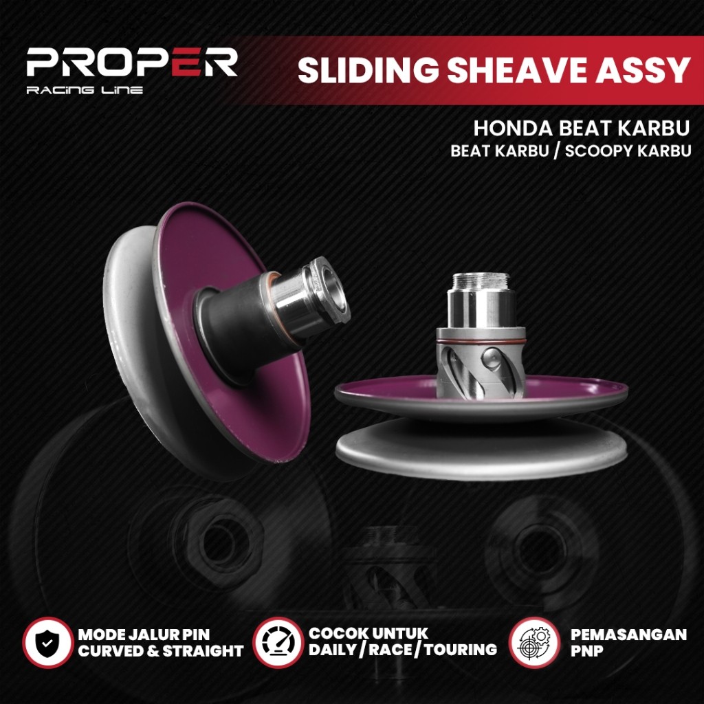 ( SLIDING SHEAVE PROPER ) Beat Karbu Scoopy Karbu Pulley CVT Belakang Beat Karbu Scoopy Karbu Origin