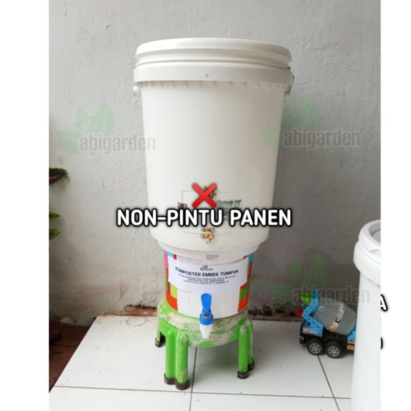 Komposter Ember 20 Liter + Penampungan air lindi  - Tong Komposter Sampah Organik Dapur