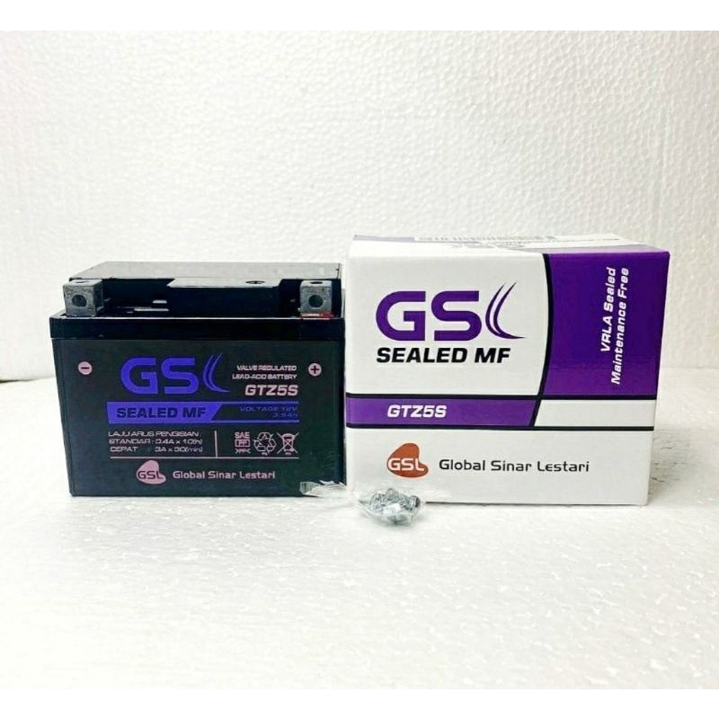 Terbaru Aki Motor Kering MF GTZ5S GTZ-5S GTZ 5S GTZ5 KAWASAKI ZX 130 Ninja KBR Alt. GTZ4V GS (GTZ5S)