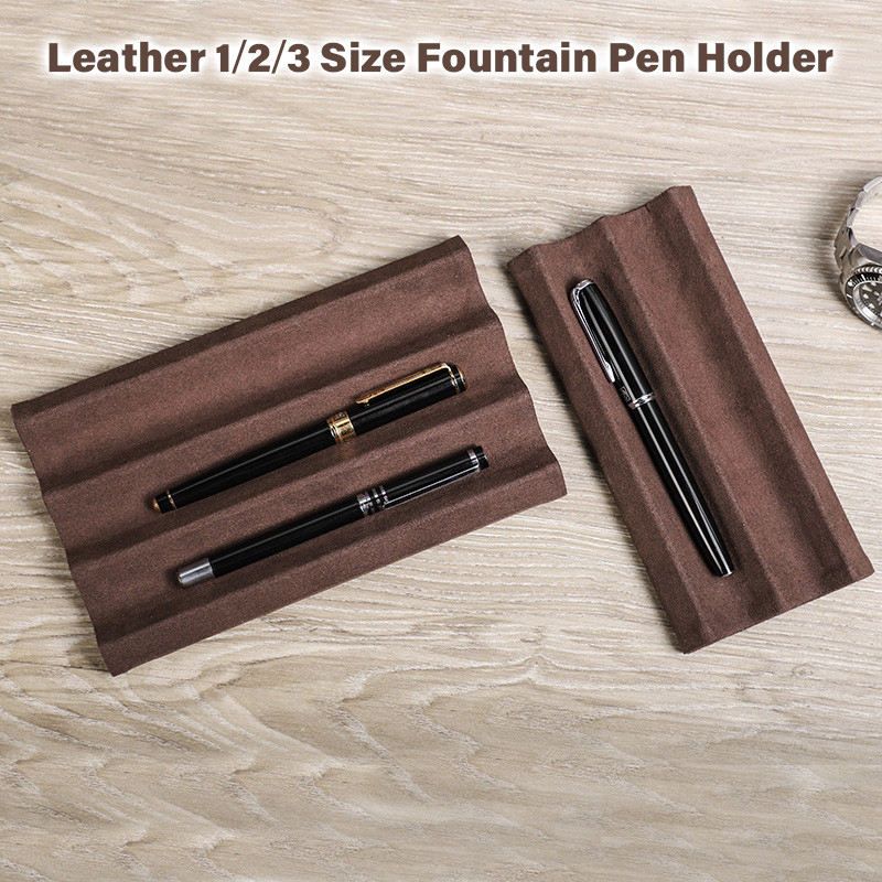 Handmade Leather Pen Holder Fountain Pen Display For Pen / Pencil Holder Sool Office Stationery Acce