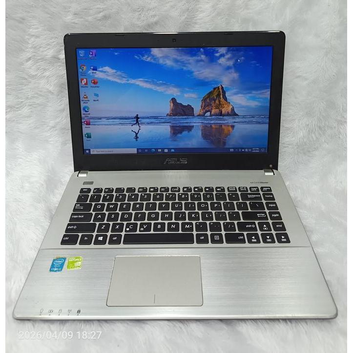 LAPTOP ASUS X450J CORE i7 GEN 4 NVIDIA RAM 4 GB SSD 256 GB SILVER SIAP PAKAI