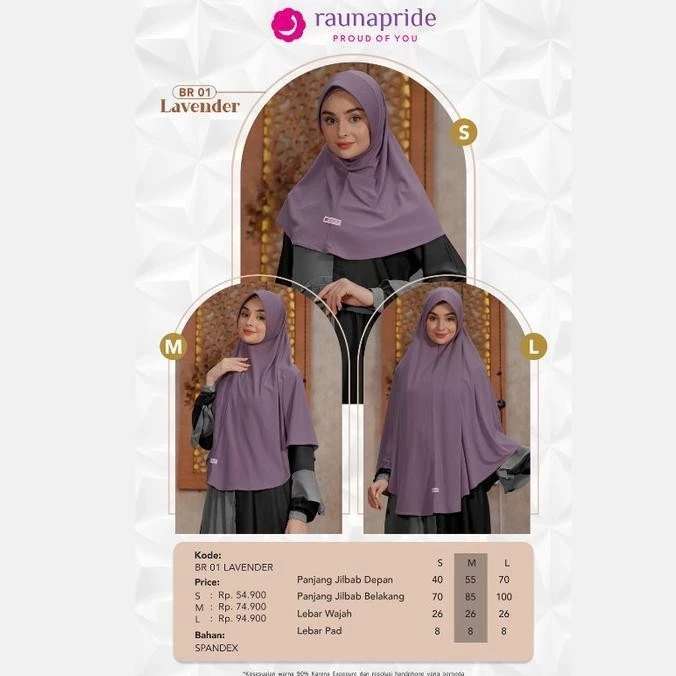 RAUNA HIJAB BERGO 01 LAVENDER