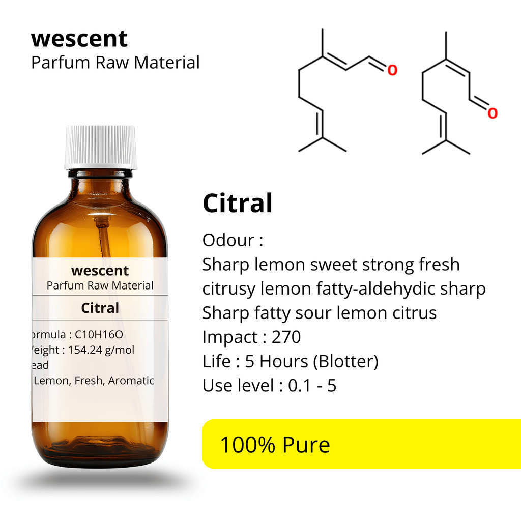Aroma Chemical - 10ml Citral Perfume Ingredient Lemon Aroma