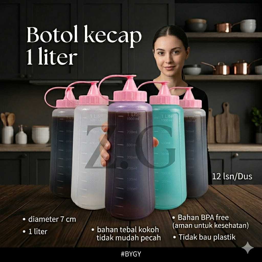 Botol Kecap 1 Liter Bahan Premium