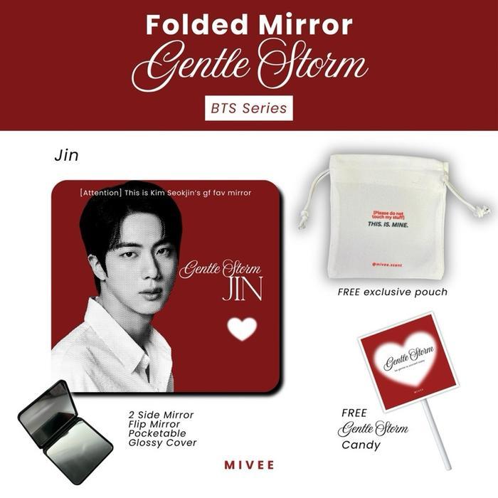 BTS cermin lipat kaca mini travelable k-pop - Jin