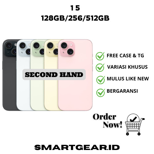iphone second 15 512gb 256gb 128gb minus fullset original variasi khusus mulus like new bisa game