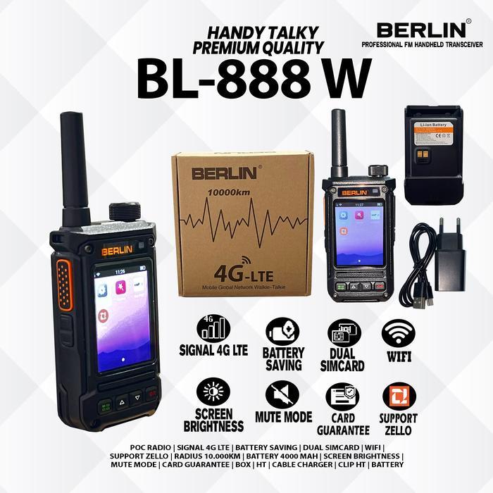HT POC 4G BERLIN BL-888 W /  BL - 888 PRO Simcard | Wifi | Support Zello - HT Only, HT ONLY