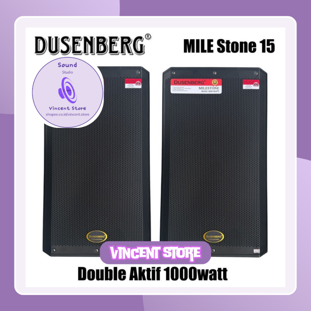 SPEAKER AKTIF BLUETOOTH KARAOKE SMART TV DUSENBERG 15 INCH MILESTONE 15 SPEAKER KARAOKE - 2 UNIT