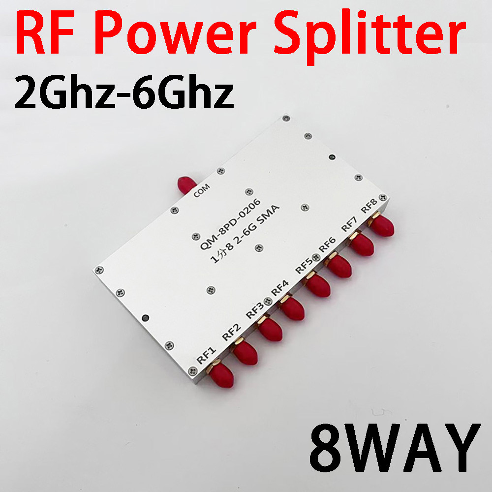 8WAY 2-6Ghz RF Power Splitter RF Power Signal Combiner Divider F/ 2.4Ghz 5.8Ghz WIF BluetoothI LORA 