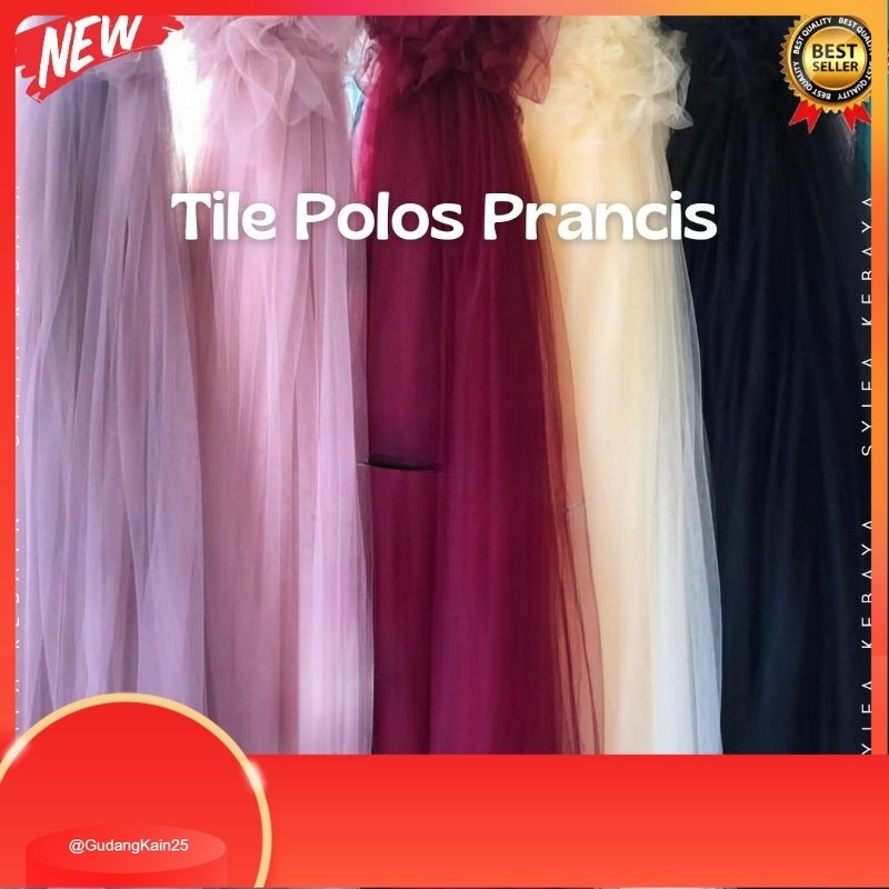 Bahan Kain Tile Polos / Kain Tile Halus. Bahan tile. Kain tile polos meteran / Tile Prancis