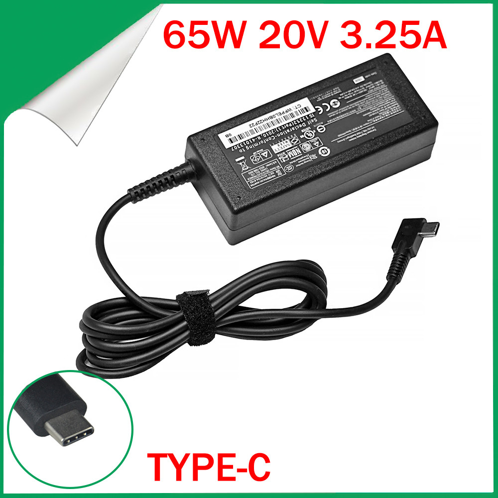 65W Type USB C Adapter AC arger for HP Elite X2 1012 G1 G2 TPN-CA06 TPN-CA10 TPN-LA12 Laptop Power S