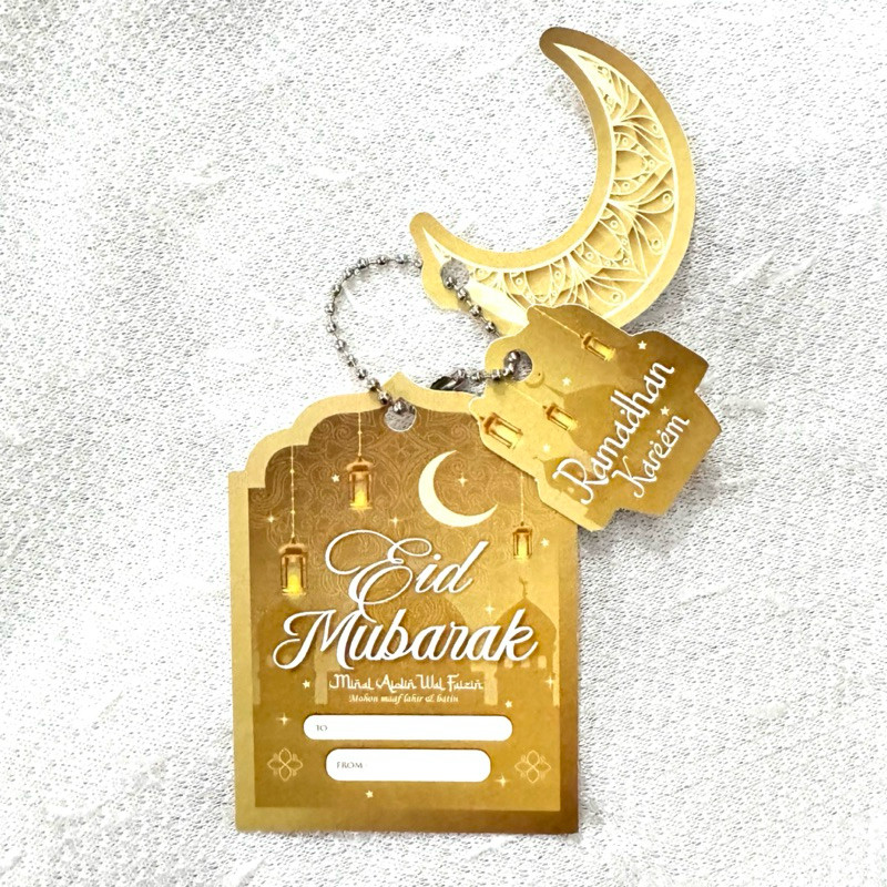 Hang Tag Set Idul Fitri Isi 3PCS Hang Tag Set Lebaran Isi 3 Tag Design Unik dan Mewah Hang Tag Premi