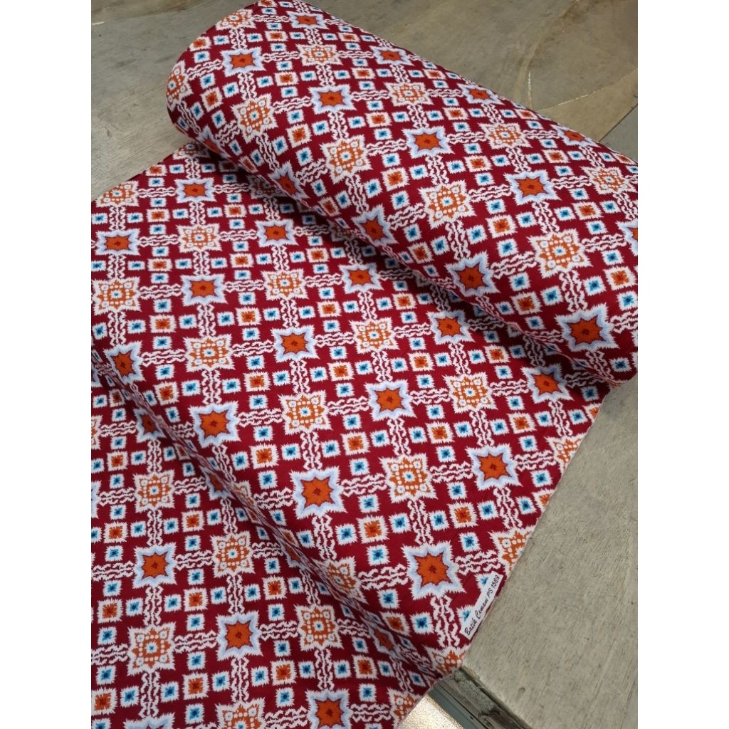 kain batik katun cemani (#1569), bahan katun bakal baju batik batik seragam sekolah meteran, batik k