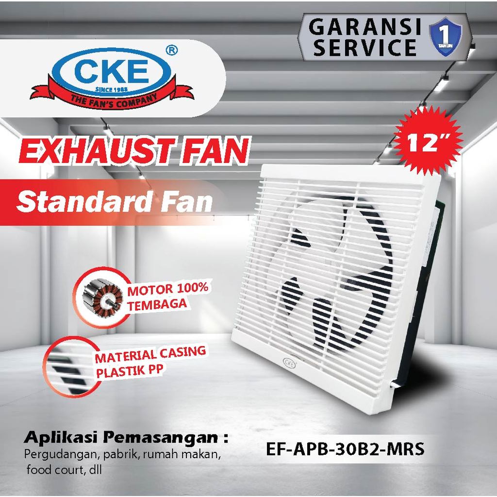 Wall Exhaust Fan 12 Inch Kipas Angin Hexos Dinding Ventilasi Dapur 12"