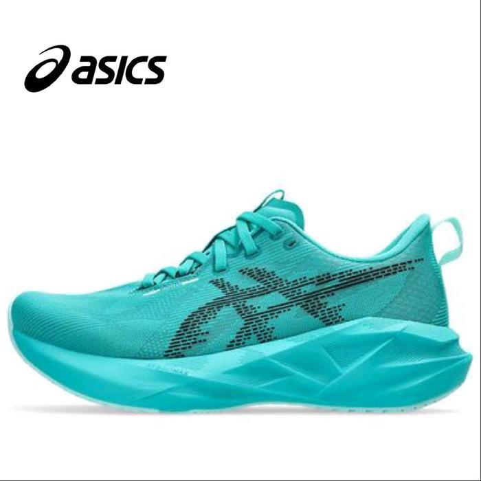 Sepatu Running Asics Novablast 5 Wafe Teal // Black Shoes Jogging Outdoor