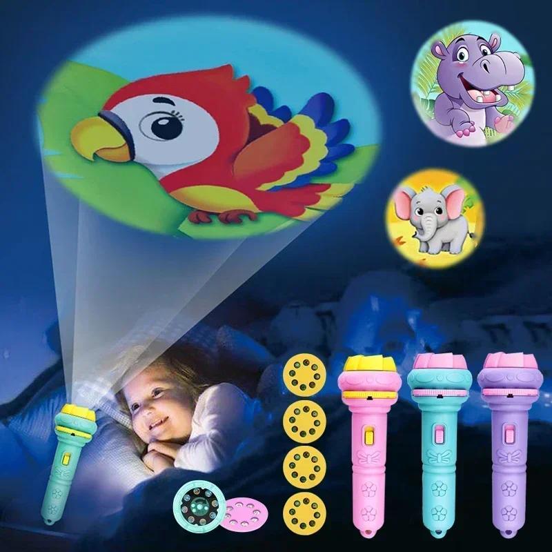 Flashlight Projector Torch Lamp Toy Cute Cartoon Creativity Toy Torch Lamp Flashlight Projector Toy 