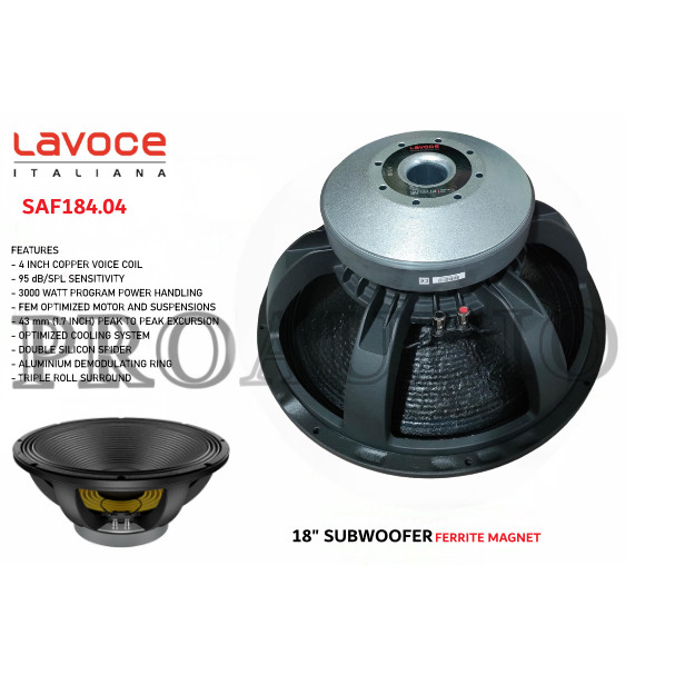 Speaker Komponen 18 Inch LAVOCE SAF 184.04 Original 100%
