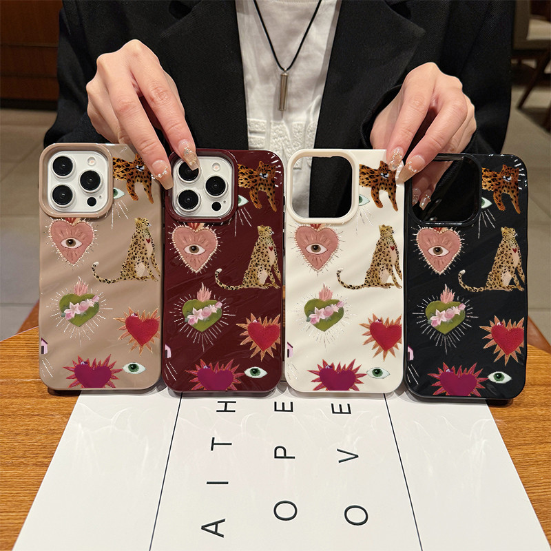 CASE UNTUK iPhone 11 13 12 14 15 Pro MAX XR XS MAX 7Plus 8Plus 7 8 6 16 Plus  iPhone Macan Tutul dan