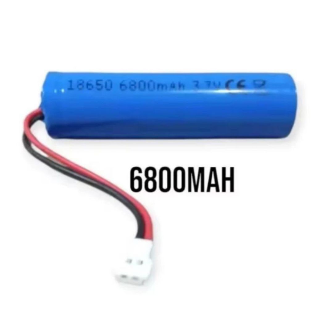 Lithium Battery 18650 Baterai Charger type 18650 3.7Volt 6800mAh Socket 2 pin batre speaker bluetoot