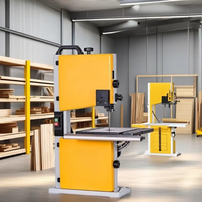 Vertical Band Saw Mini Woodworking Band Saw Curve Cutting Machine for Home Use Metal Cutting Single 