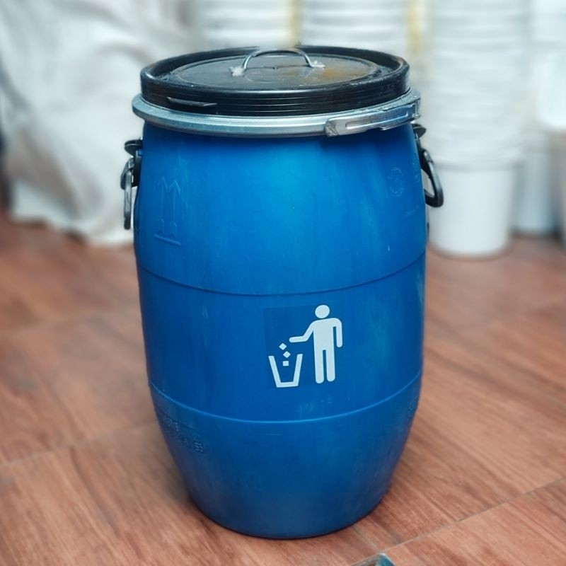 Drum Tong Plastik Tempat Sampah 60 Liter. Toren Tangki Tandon Air