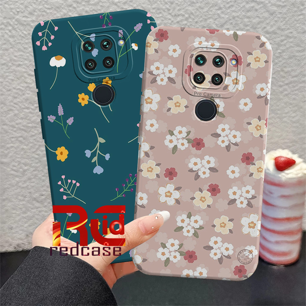 Case Hp Redmi Note 9 Pro - Redmi Note 9 Cassing Protect Camera Motif Bunga Kecil