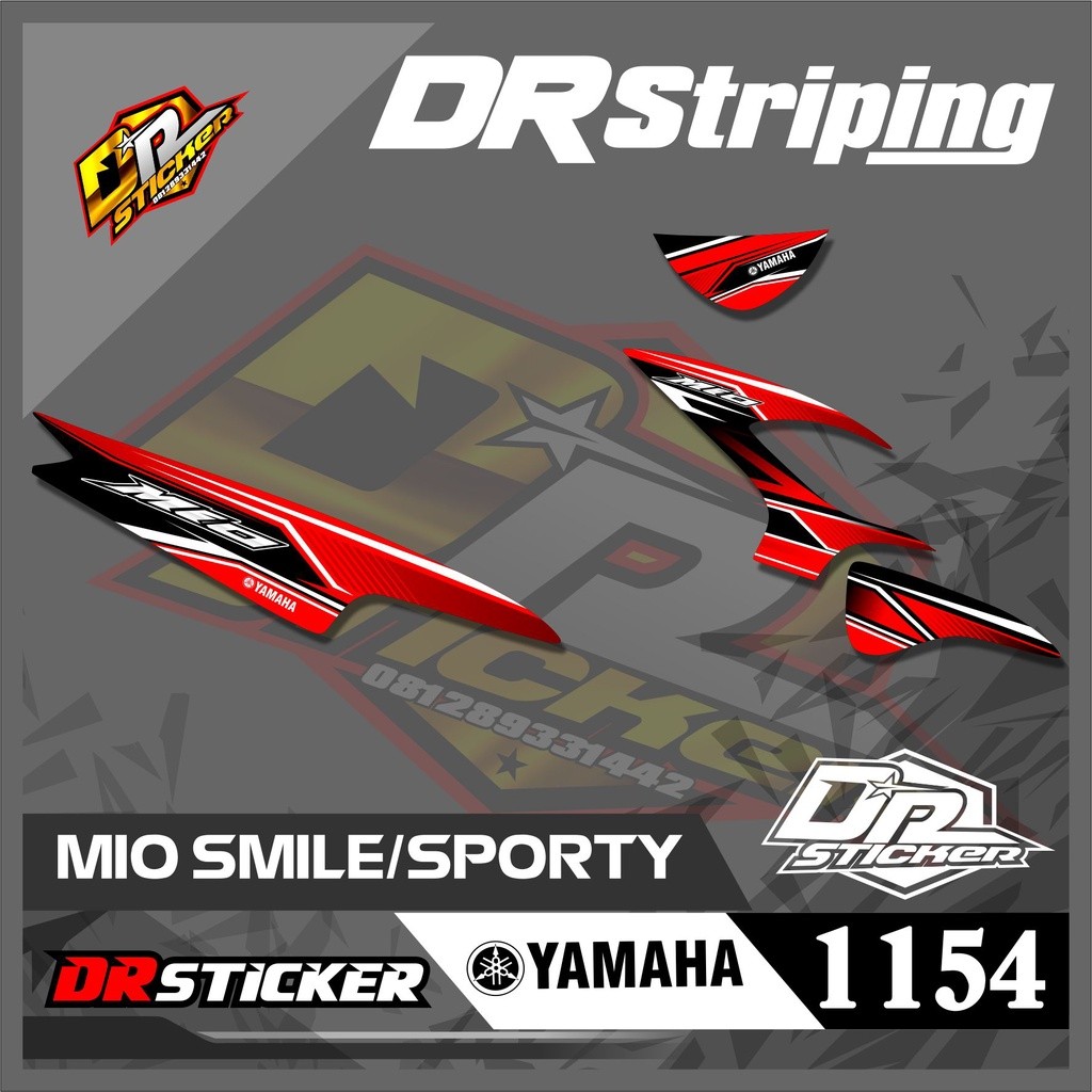 1154 STRIPING STICKER MIO SPORTY SMILE LIS RACING SEMI FULL