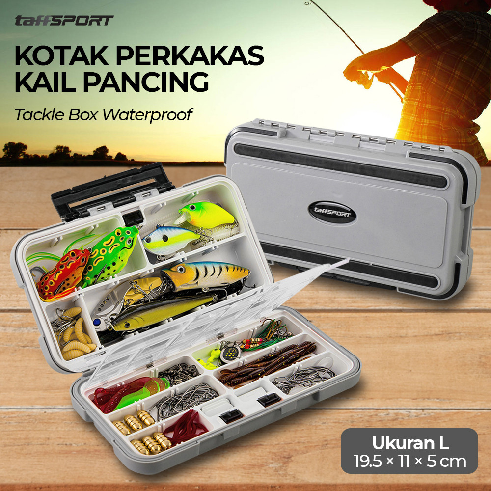 Kotak Perkakas Pancing Waterproof Ukuran Besar untuk Penyimpanan Aman Varian Model Tackle Box