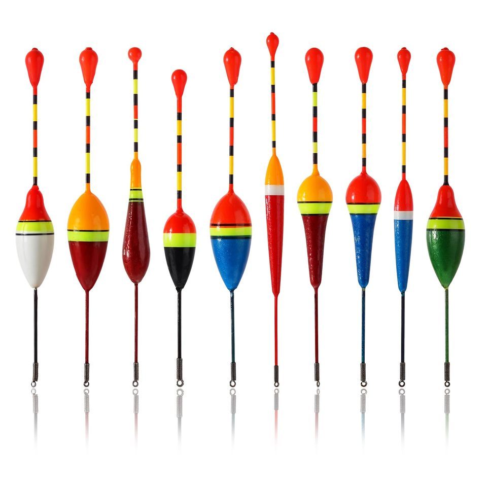 Fishing Buoys, 10 Oval-shaped Trout Hard Foam Buoys, Foam Fishing Buoys, Wooden Sliding Fishing Buoy